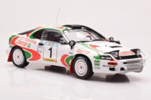 Toyota Celica Turbo 4WD ST185 #1 J. Kankkunen / J. Piironen Safari Rally 1993 IXO 1:18 18RMC150A Kovina – slika 4 od 6