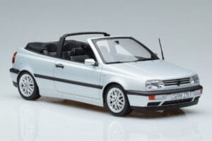 Volkswagen Golf Mk3 Kabriolet Srebrna Norev 1:18 188468 Kovina – slika 4 od 6