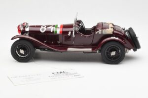 Alfa Romeo 1750 GS Spider #84 T. Nuvolari / B. Guidotti Mille Miglia Winner 1930 CMC 1:18 M-141 Kovina – slika 3 od 6