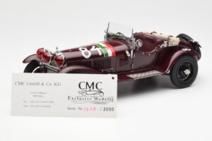 Alfa Romeo 1750 GS Spider #84 T. Nuvolari / B. Guidotti Mille Miglia Winner 1930 CMC 1:18 M-141 Kovina