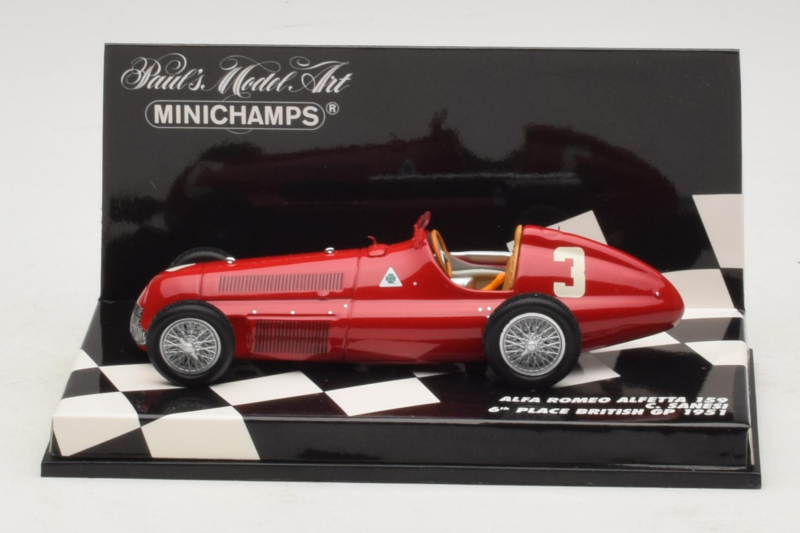 Alfa Romeo 159 Alfetta #3 C. Sanesi 6th Place British GP 1951 Minichamps 1:43 400511203 Kovina