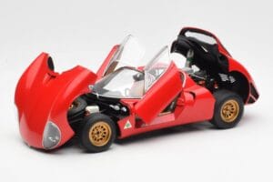 Alfa Romeo 33 Stradale Rdeč AUTOart 1:18 70191 Kovina – slika 2 od 8