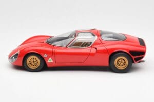 Alfa Romeo 33 Stradale Rdeč AUTOart 1:18 70191 Kovina – slika 4 od 8