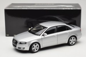 Audi A4 B7 Srebrna Minichamps 1:18 100014402 Kovina – slika 8 od 8