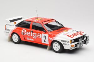 Audi Quattro A2 #2 B. Waldegård / H-T. Thorszelius Belga Team Winners Boucles de Spa 1985 Minichamps 1:18 155851102 Kovina – slika 4 od 6