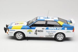Audi Quattro #4 S. Blomqvist / B. Cederberg Audi Sport Sweden Winners International Swedish Rally 1982 Minichamps 1:18 155821 – slika 3 od 6
