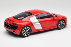 Audi R8 V10 Brilliant Rdeč Kyosho 1:18 09216RR Kovina – slika 3 od 8