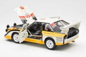 Audi Sport Quattro S1 #5 W. Rohrl / C. Geistdorfer Rally Sanremo Winner 1985 AUTOart 1:18 88503 Kompozit – slika 5 od 8
