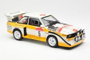 Audi Sport Quattro S1 #5 W. Rohrl / C. Geistdorfer Rally Sanremo Winner 1985 AUTOart 1:18 88503 Kompozit – slika 6 od 8