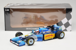 Benetton B195 Renault #1 M. Schumacher Benetton Formula French Grand Prix Winner 1995 Minichamps 1:18 100950001 Kovina – slika 7 od 7
