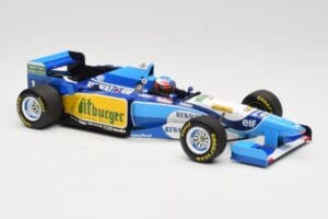 Benetton Renault B195 #1 M. Schumacher Winner Pacific GP F1 World Champion 1995 Minichamps 1:18 510953301 Kovina – slika 4 od 6