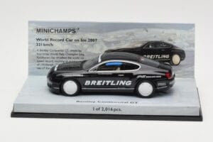 Bentley Continental GT World Record Car on Ice Črn Minichamps 1:43 436139026-O Kovina