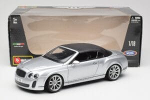 Bentley Continental Supersports Kabriolet 1. Generacija Srebrn Bburago 1:18 18-11037S Kovina – slika 8 od 8