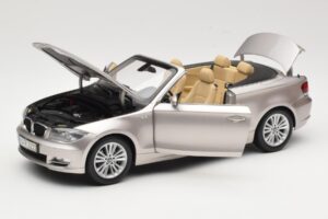 BMW 1 Series E88 Kabriolet Mineral Silver Metallic Kyosho 1:18 80430427020 Kovina – slika 2 od 8