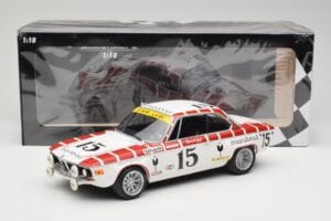BMW 2800 CS E9 #15 Team Marabout Gaye / S. Braillard 24 Hours of Spa 1972 Minichamps 1:18 155722715 Kovina – slika 6 od 6
