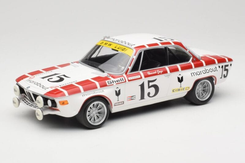 BMW 2800 CS E9 #15 Team Marabout Gaye / S. Braillard 24 Hours of Spa 1972 Minichamps 1:18 155722715 Kovina