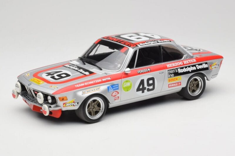 BMW 2800 CS E9 #49 Team Schnitzer G. Herzog / H. Heyer 24 Hours of Spa 1972 Minichamps 1:18 155722749 Kovina