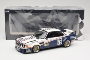 BMW 3.0 CSL E9 Garage Du Bac #76 P. Depnic / H. Coulon 24 Hours of Le Mans 1977 Minichamps 1:18 155772576 Kovina – slika 6 od 6