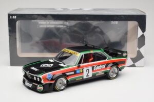 BMW 3.0 CSL E9 #2 Luigi Racing J-M. de Wael / A. de Fierlant Winners GP Nurburgring 1976 Minichamps 1:18 155762502 Kovina – slika 6 od 6