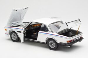 BMW 3.0 CSL E9 S Setom Spojlerjev Bel Minichamps 1:18 180029021 Kovina – slika 5 od 8