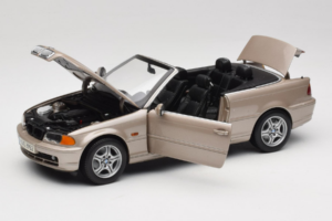 BMW 328i E46 Kabriolet Sand Beige Metallic Kyosho 1:18 80430009756 Kovina – slika 2 od 9