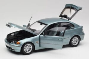 BMW 325Ti E46 Compact Svetlo Modra Metalik Kyosho 1:18 80430024439 Kovina – slika 2 od 8