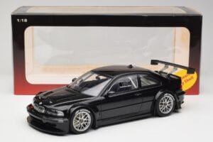 BMW M3 GTR E46 Plain Body Jet Črn AUTOart 1:18 80447 Kovina – slika 6 od 6