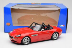 BMW Z8 E52 Roadster Svetlo Rdeč Bburago 1:18 12032 Kovina – slika 8 od 8