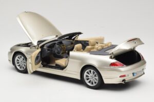 BMW 6 Series E64 Cabriolet Mineral Silver Metallic Kyosho 1:18 80430153437 Kovina – slika 6 od 9