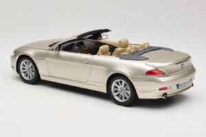 BMW 6 Series E64 Cabriolet Mineral Silver Metallic Kyosho 1:18 80430153437 Kovina – slika 8 od 9