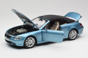 BMW 6 E64 Kabriolet Svetlo Modra Kyosho 1:18 80430153440 Kovina – slika 2 od 8
