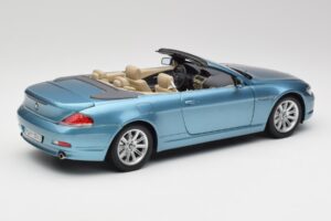 BMW 6 E64 Kabriolet Svetlo Modra Kyosho 1:18 80430153440 Kovina – slika 3 od 8
