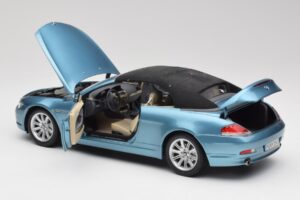 BMW 6 E64 Kabriolet Svetlo Modra Kyosho 1:18 80430153440 Kovina – slika 5 od 8