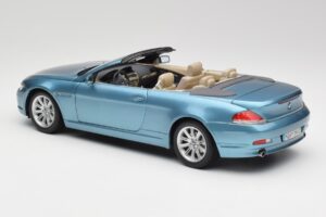 BMW 6 E64 Kabriolet Svetlo Modra Kyosho 1:18 80430153440 Kovina – slika 7 od 8