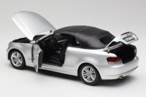 BMW 135i E88 Kabriolet Titan Srebrna Kyosho 1:18 80430427021 Kovina – slika 5 od 8