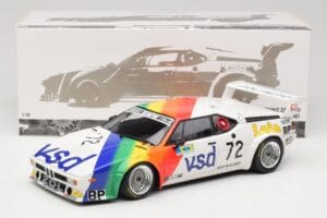 BMW M1 #72 BMW France Zol Auto B. Rousselot / J. Servanin 24 Hours of Le Mans 1981 Minichamps 1:18 180812972 Kovina – slika 2 od 8