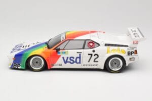 BMW M1 #72 BMW France Zol Auto B. Rousselot / J. Servanin 24 Hours of Le Mans 1981 Minichamps 1:18 180812972 Kovina – slika 4 od 8