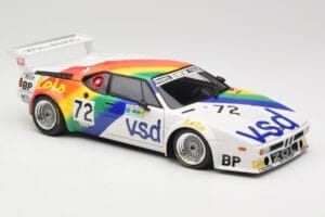 BMW M1 #72 BMW France Zol Auto B. Rousselot / J. Servanin 24 Hours of Le Mans 1981 Minichamps 1:18 180812972 Kovina – slika 6 od 8