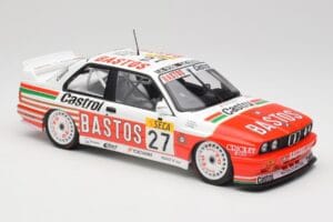 BMW M3 E30 #27 Bigazzi Team S. Soper / A. Hahne 4th Place 24 Hours of Spa 1990 Minichamps 1:18 155902027 Kovina – slika 4 od 6