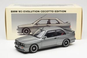 BMW M3 E30 Sport Evolution Cecotto Siv AUTOart 1:18 70567 Kovina – slika 8 od 8