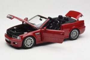 BMW M3 E46 Kabriolet Rdeč Kyosho 1:18 08505R Kovina – slika 2 od 8