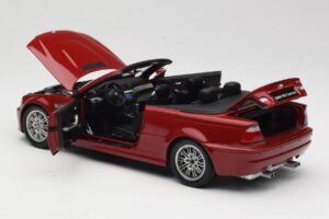 BMW M3 E46 Kabriolet Rdeč Kyosho 1:18 08505R Kovina – slika 5 od 8