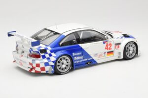 BMW M3 E46 GTR #42 J. Lehto / P. Ekblom ALMS 2001 Minichamps 1:18 100012142 Kovina – slika 3 od 8