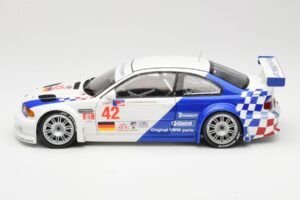BMW M3 E46 GTR #42 J. Lehto / P. Ekblom ALMS 2001 Minichamps 1:18 100012142 Kovina – slika 4 od 8