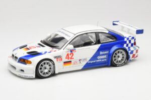 BMW M3 E46 GTR #42 J. Lehto / P. Ekblom ALMS 2001 Minichamps 1:18 100012142 Kovina
