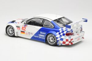 BMW M3 E46 GTR #42 J. Lehto / P. Ekblom ALMS 2001 Minichamps 1:18 100012142 Kovina – slika 7 od 8