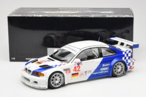 BMW M3 E46 GTR #42 J. Lehto / P. Ekblom ALMS 2001 Minichamps 1:18 100012142 Kovina – slika 8 od 8