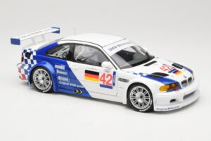 BMW M3 E46 GTR #42 J. Lehto / J. Muller ELMS 2001 Minichamps 1:18 100012192 Kovina – slika 6 od 8