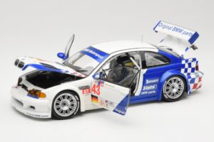 BMW M3 E46 GTR #43 D. Muller ALMS 2001 Minichamps 1:18 100012143 Kovina – slika 2 od 8