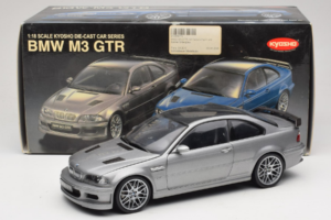 BMW M3 E46 GTR Street Srebrno Siv Kyosho 1:18 08507S Kovina – slika 8 od 8